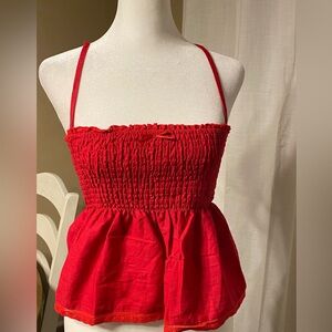 NWT EDIKTED Red Crop Tank M